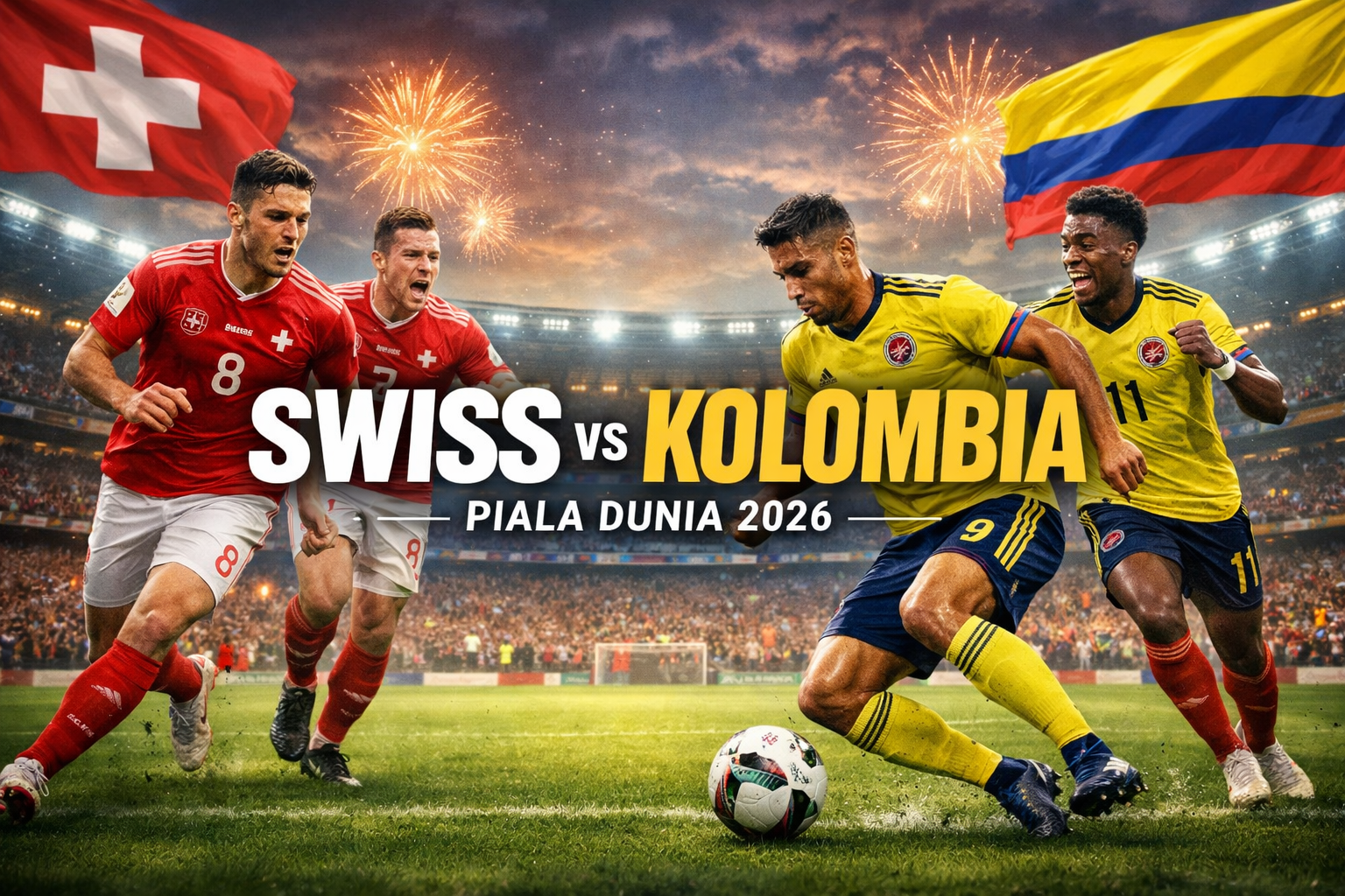 Dini Hari Ini Pukul 03.00 WIB Swiss vs Kolombia Piala Dunia 2026: Streaming Bersama Jalalive dalam Laga Knockout yang Penuh Risiko