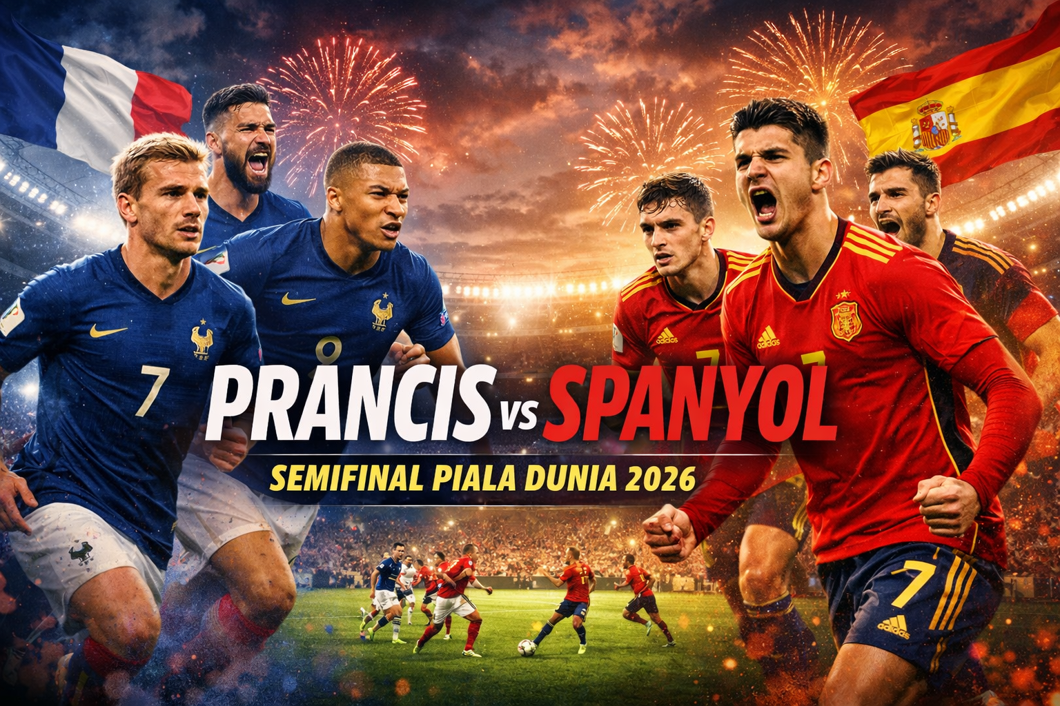 Prancis vs Spanyol Semifinal Piala Dunia 2026 Dini Hari Ini Pukul 02.00 WIB Semakin Seru Disaksikan Lewat Streaming Andalan Jalalive