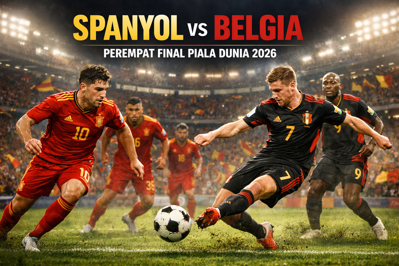 Saksikan Streaming Spanyol vs Belgia Perempat Final Piala Dunia 2026 Pukul 02.00 WIB di Jalalive – Duel Menarik Dua Kekuatan Besar Eropa