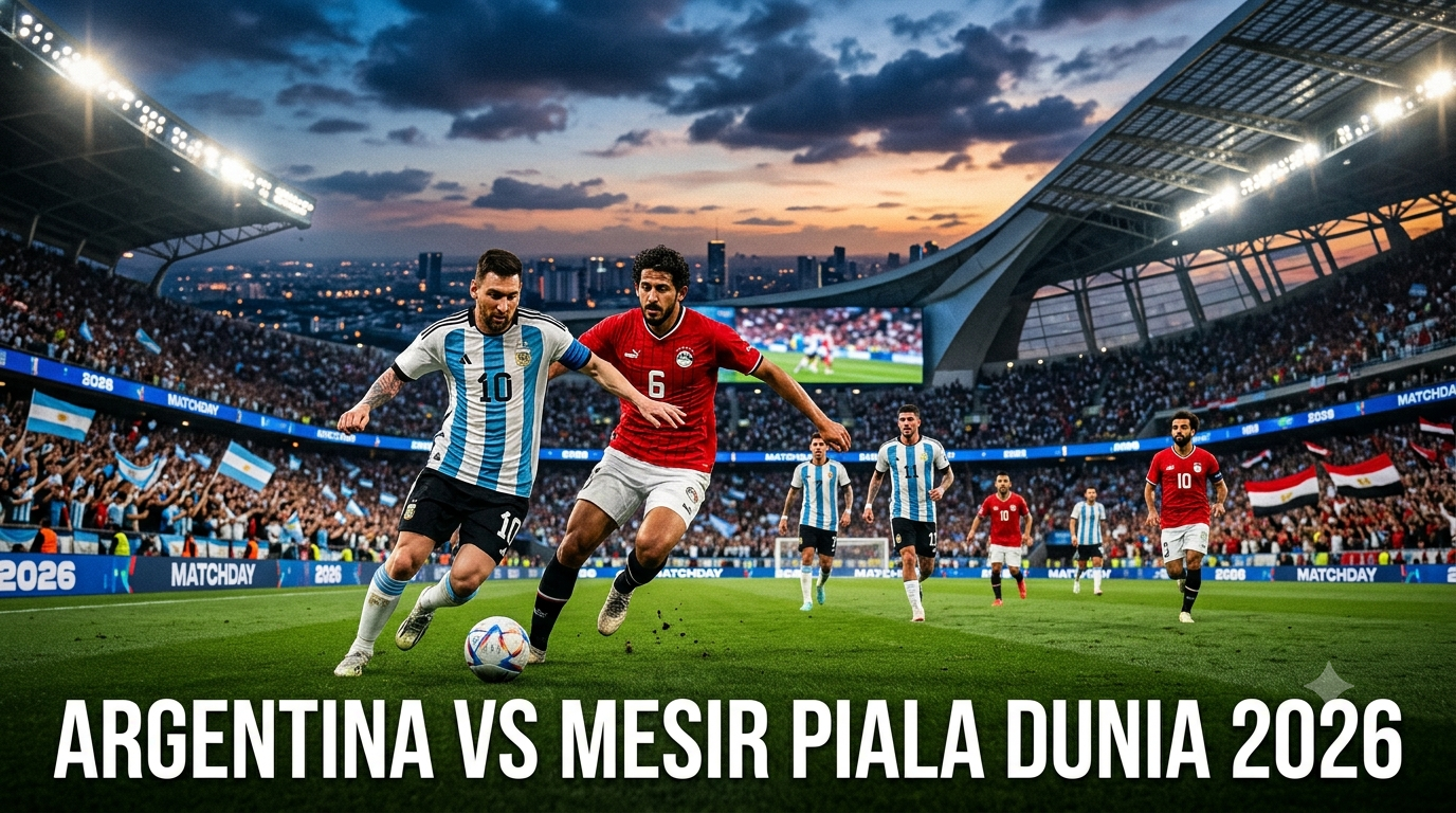 Streaming Argentina vs Mesir Babak 16 Besar Piala Dunia 2026 Pukul 23.00 WIB Malam Ini Bersama Jalalive – Duel Sarat Gengsi dan Harapan Besar