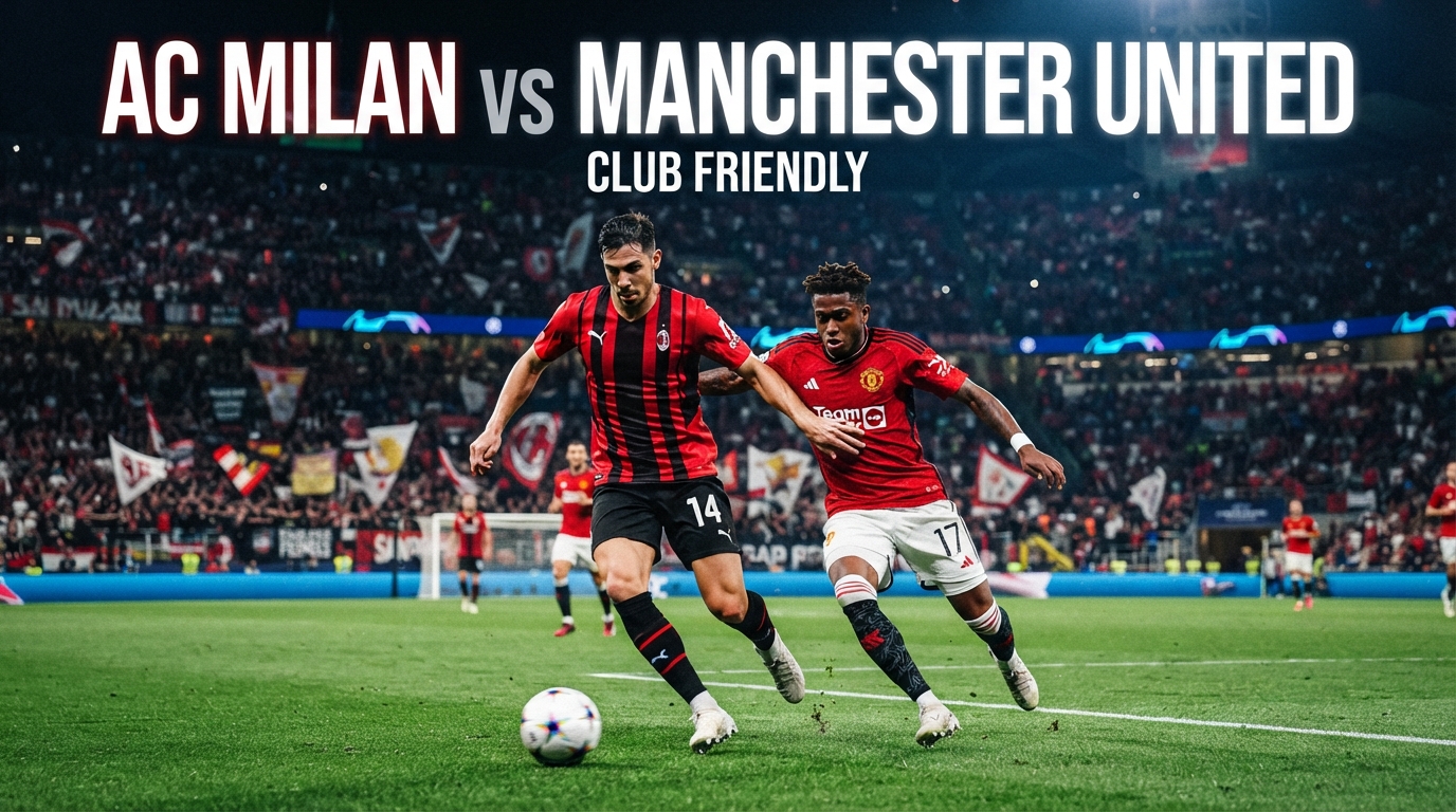 Score808 AC Milan vs Man United Malam Ini Pukul 21.45 WIB—Duel Club Friendly Menarik Jadi Sajian Sepak Bola Pramusim